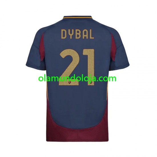 Camisola AS Roma Paulo Dybala 21 Homem Equipamento Terceiro 2024-2025 Manga Curta